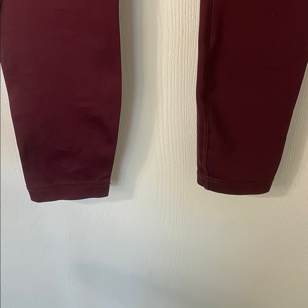 Lululemon Toasty Tech Fleece Tights II Leggings Burgundy Size 4 - Picture 4 of 15